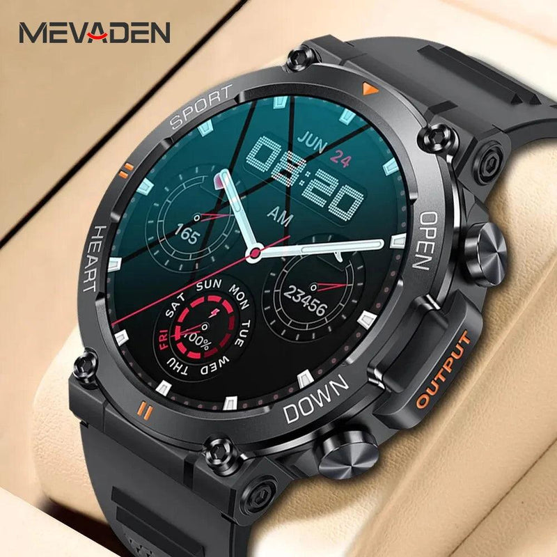 MEVADEN 1,39 Polegadas HD Bluetooth Chamada Relógio Inteligente Homens Esportes Fitness Rastreador Monitor Cardíaco 400mAh Smartwatch Para Android IOS K56