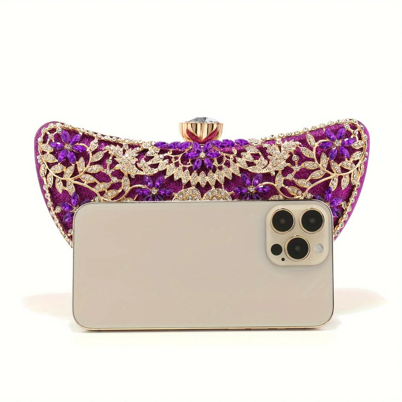 Estilo Bolsas de Strass, Lantejoulas Elegantes , Corrente de Metal Glitter Strass