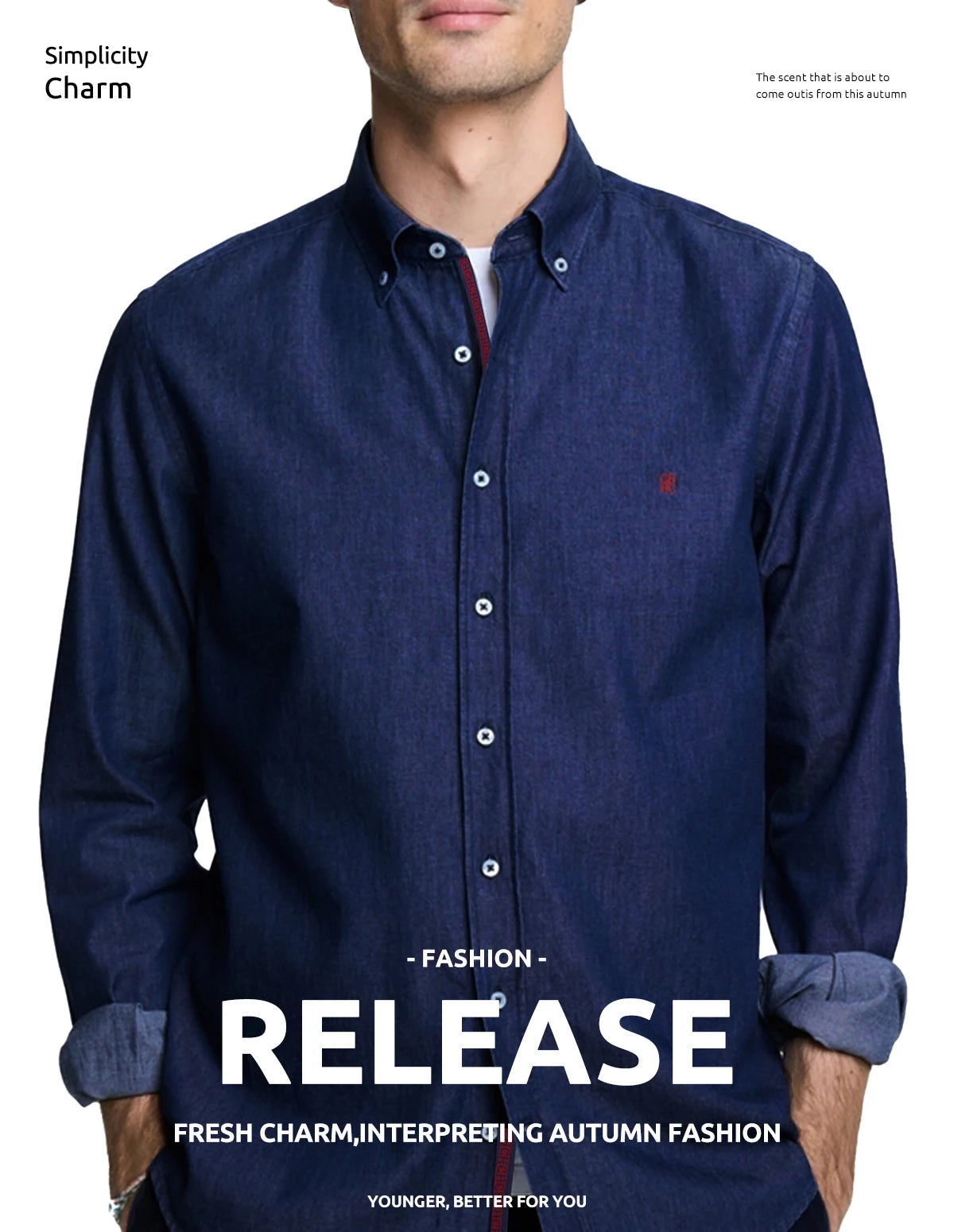 CHCH New Men's Shirt Long Sleeve Button Down Social Business Casual Solid Color Shirts for Men