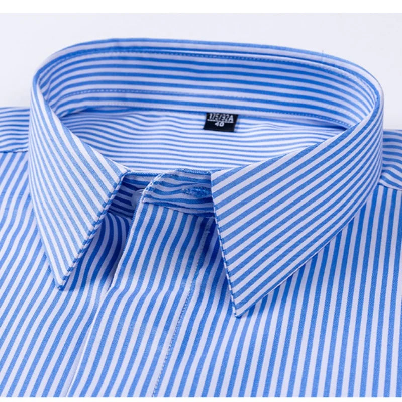 New Stretch Anti-Wrinkle Men's Shirt Modal Cotton Soft And Comfortable Business Social Tops Office Wear Easy Care Classic Style