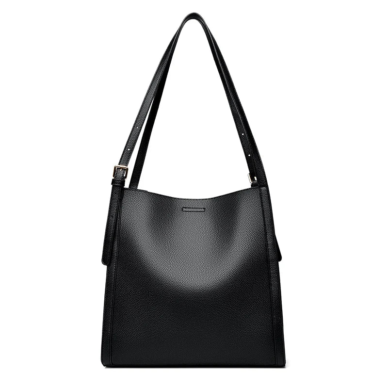 Bolsa de ombro feminina de couro de luxo, bolsa tiracolo fashion com axilas, bolsa carteiro para compras, bolsa grande de capacidade