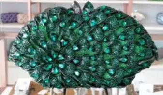 Xiyuan cheio grandes pedras sacos de noite feminino garras para as mulheres jantar strass bolsas casamento nupcial cristal embreagem bolsa - CRAVO ROSE