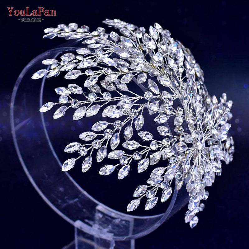 YouLaPan Shiny Wedding Bridal Headband Rhinestone Bridesmaid Headwear Women Fashion Hair Accessories Handmade Headpiece HP438 - CRAVO ROSE