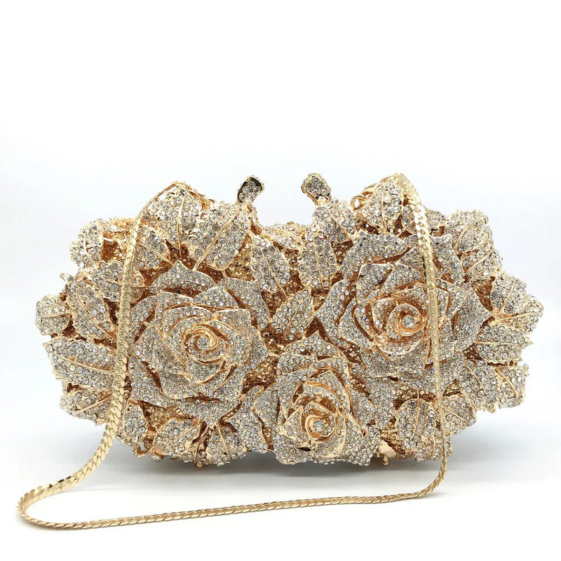 Crystal Wedding Bridal Evening Clutch Purse silvery/Gold Rhinestone Women's Dinner Party Purse Diamond Cocktail Handbags 2025