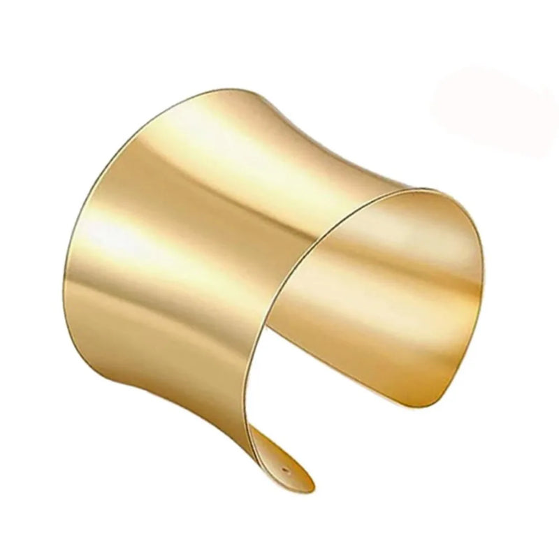 Wide Open Bangle Bracelet for Women Gold Silver Color Wrist Wrap Bracelet Girls Jewelry Pulseras De Acero Inoxidable Bransoletka