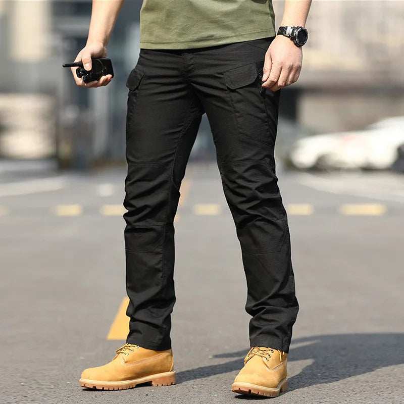 men's special forces camouflage pants Work pants Autumn outdoor multi bag pants Wear resistant IX7 training pants