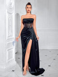 Vestido de noite feminino vestidos de festa luxo elegante novo coquetel maxi sexy celebridade boate longo ombro de fora oco modesto