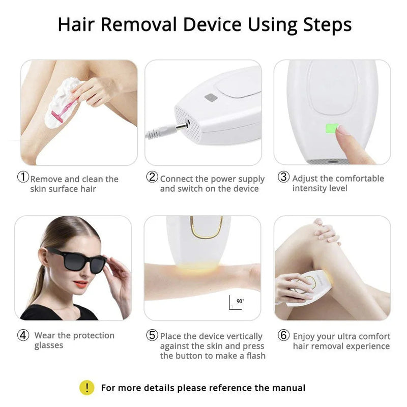 Depilador a laser IPL para corpo, biquíni, depilação a laser para mulheres, depilador flash, depilador a laser permanente de pulso, depilador para uso doméstico