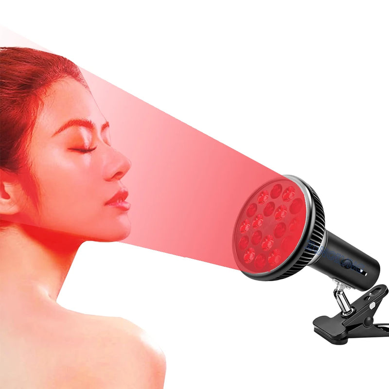Lâmpada de terapia de luz vermelha para rosto 54W 660nm e 850nm Dispositivo de terapia de luz infravermelha para alívio de dores musculares e articulares Ferramentas para a saúde da pele