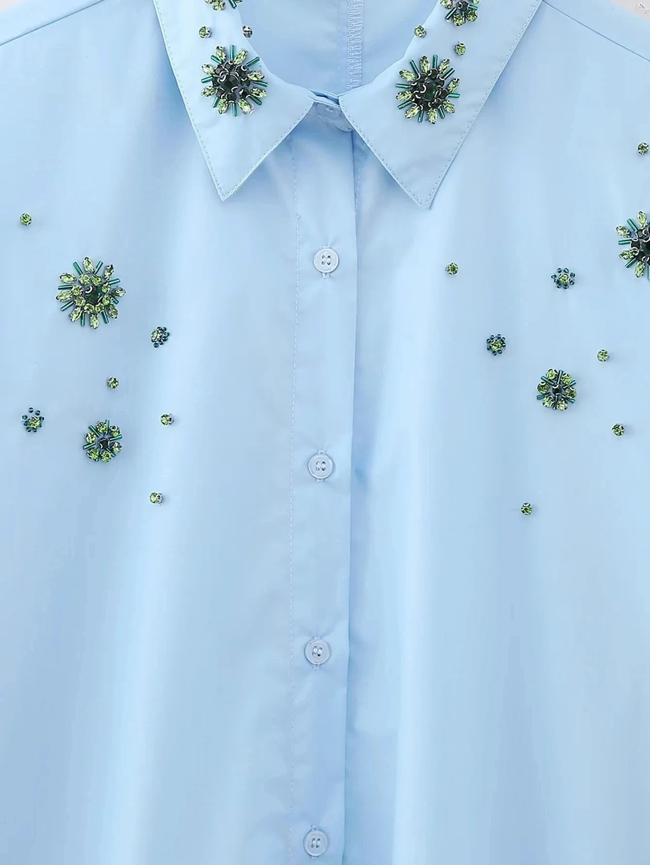 Blusas brancas elegantes da moda primavera 2025, blusas com lapela vazada, camisa slim feminina, casual, streetwear, blusa feminina para escritório