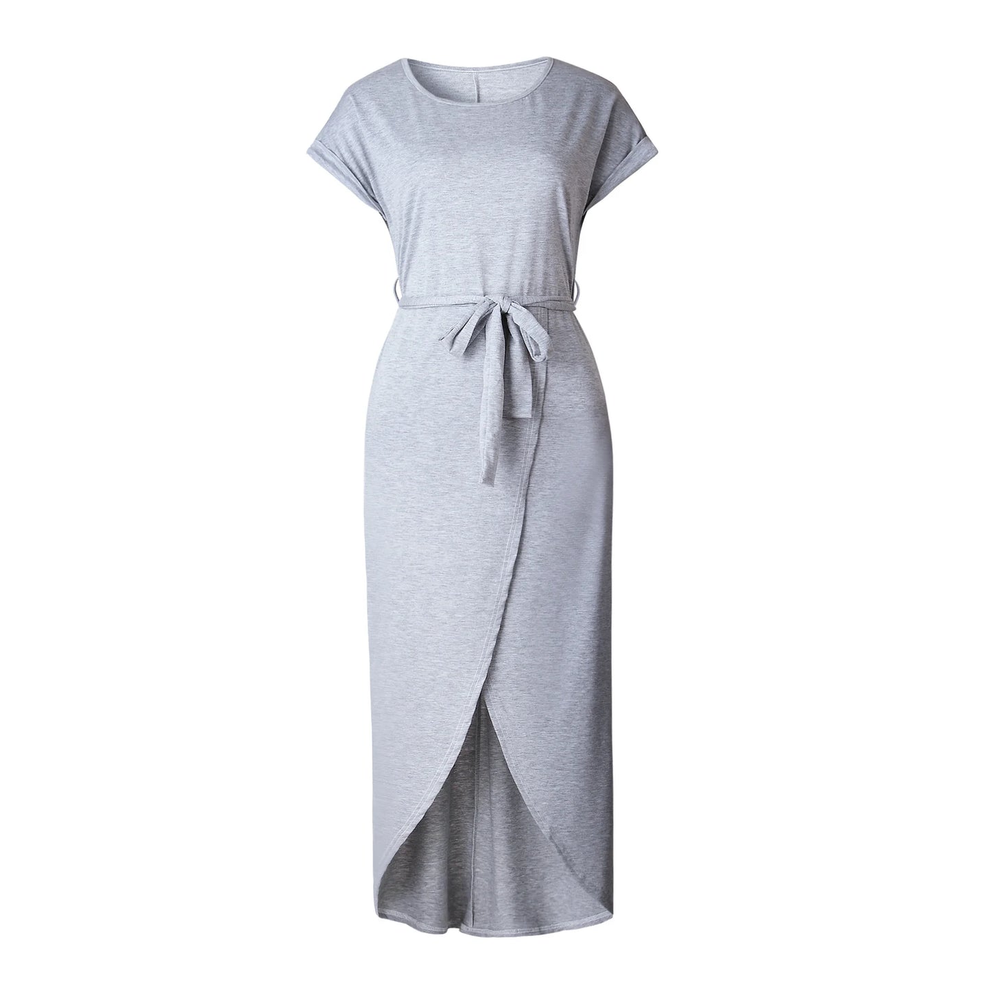 2023 Summer Beach Maxi Dress Women Floral Solid Short Sleeve Shirt Dress Casual Sexy Bandage Dress Robe Femme Vestidos Plus Size