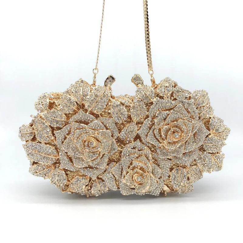 Crystal Wedding Bridal Evening Clutch Purse silvery/Gold Rhinestone Women's Dinner Party Purse Diamond Cocktail Handbags 2025