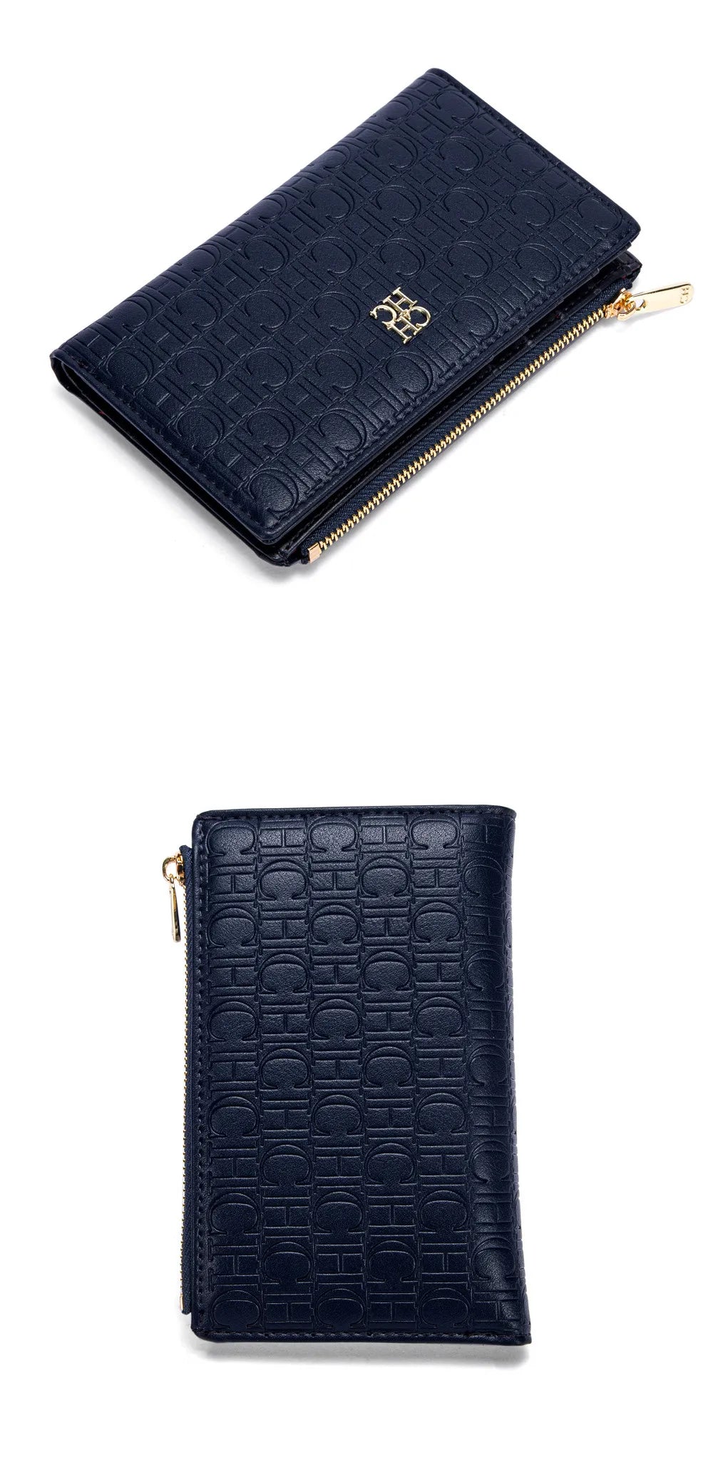 CH Luxury Wallet Card Leather Zipper Letter Printed Short Women's Handbag 2026 Trendy Coin Storage Bag