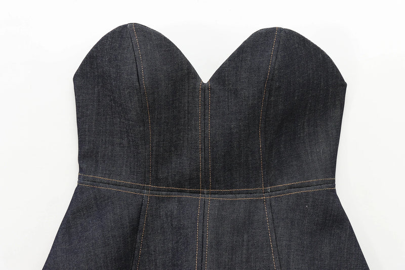 TRAFZA 2025 Conjunto de Blazer e Calça Jeans , Casaco Slim com Gola Redonda + Corpete com Decote em V + Jeans Feminino Vintage de Perna Larga