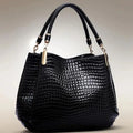 Women's Bag Large Capacity Tote Daily Commute Women's Shoulder Bag Crocodile Print Bright Face Handbag Shopping - CRAVO ROSE