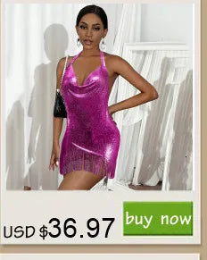 Sexy y2k clothes metal rhinestone corset crop top women summer body beach halter tank top see through nightclub party tops bra