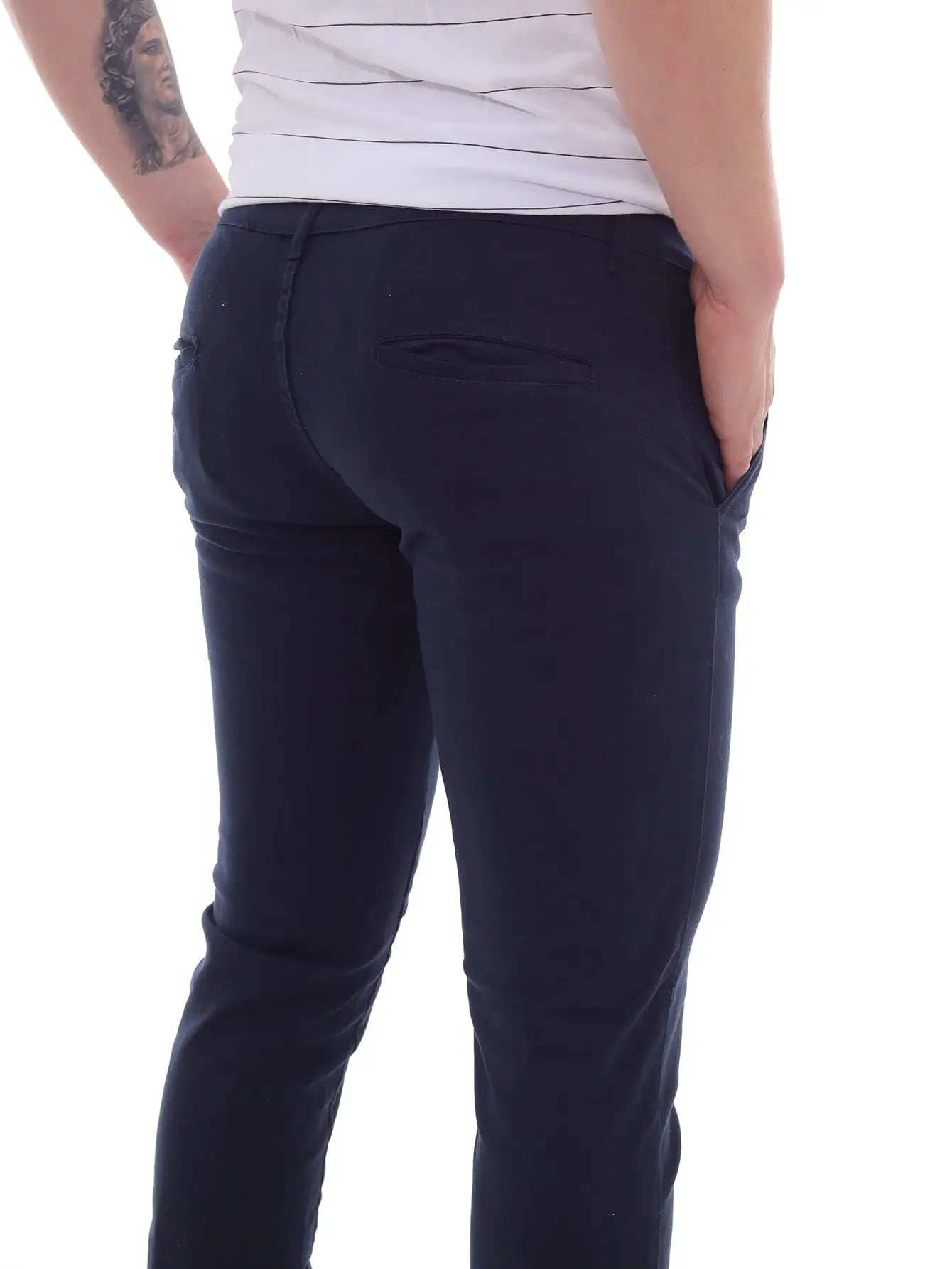 Calças esportivas Taree na cor azul marinho Calças sociais elegantes