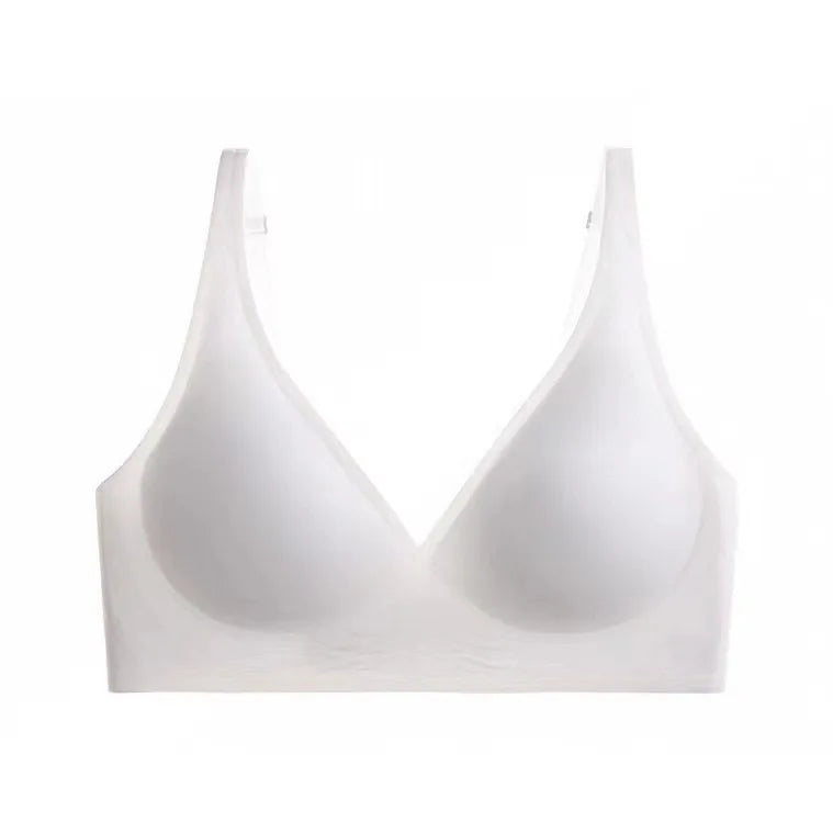 Seamless Women Underwear Sexy V-neck No Steel Ring Small Chest Gathered Adjustable Support  Small Comfortable Thin Top Bra