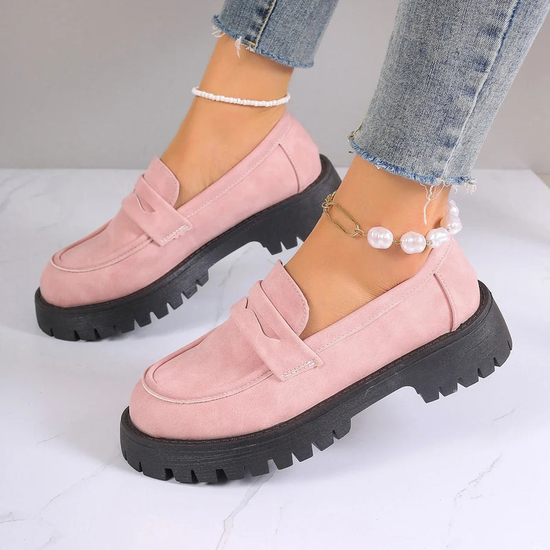 2024 Shoes Women Plus Size Loafers Women British Style Platform Shoes Office Ladies Light Casual Designer Shoes Zapatos De Mujer - CRAVO ROSE