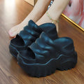 Women 10cm Increased Wedges Slippers 2024 Summer Breathable Casual Platform Slides Shoes for Women Light Slip on Female Sandals