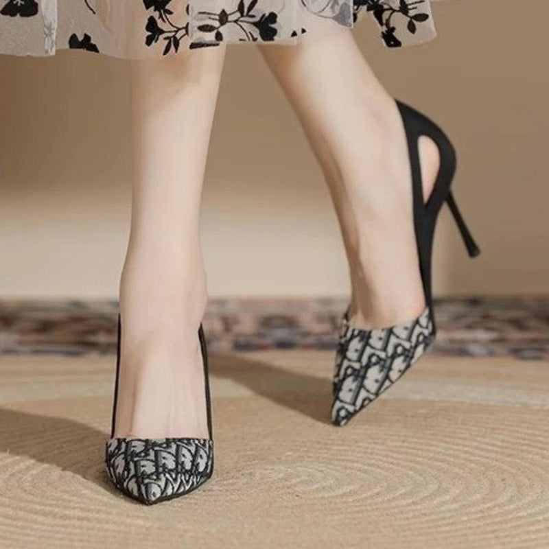 Embroidered Sandals Women Fashion Pointed Heeled 2024 Summer Luxury Heeled High Heels Women Shoes Shallow Casual High Sandals - CRAVO ROSE