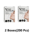 Adesivo facial fino com 100 peças, adesivo invisível para lifting facial, adesivo em V, fita adesiva antirrugas respirável, adesivo para lifting de queixo, cuidados com a pele