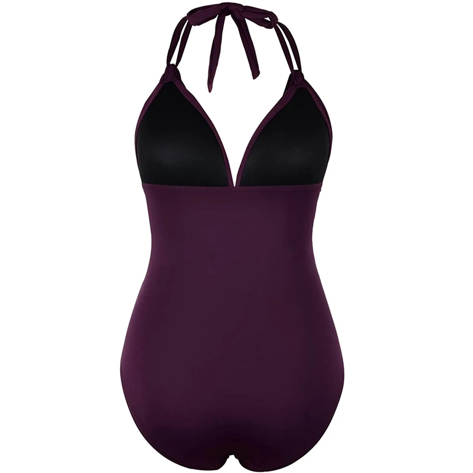 Women's One-piece With Chest Pad Without Steel Bra Swimsuit Solid Color   Swimsuit купальник женский nuevo en conjuntos a juego