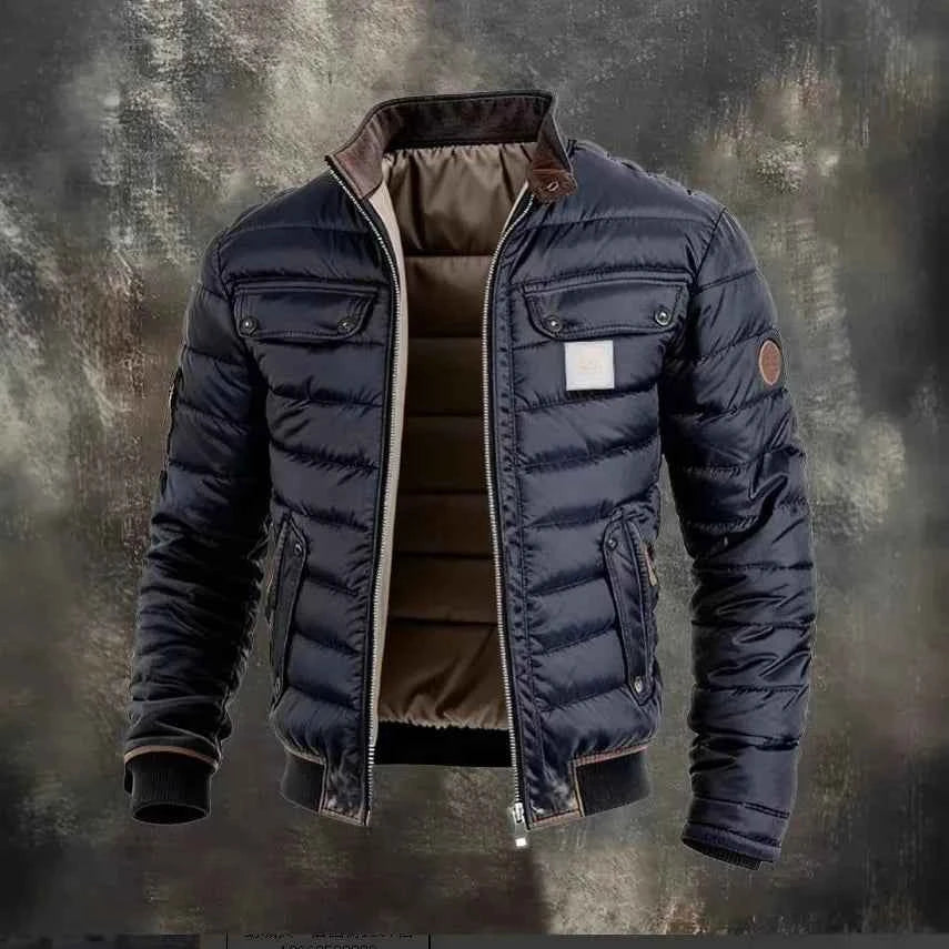 New Men's Stand-up Collar Cotton Jacket Casual Warm Thickened Cotton Coat Winter 2026 Fashion New Spring And Summer