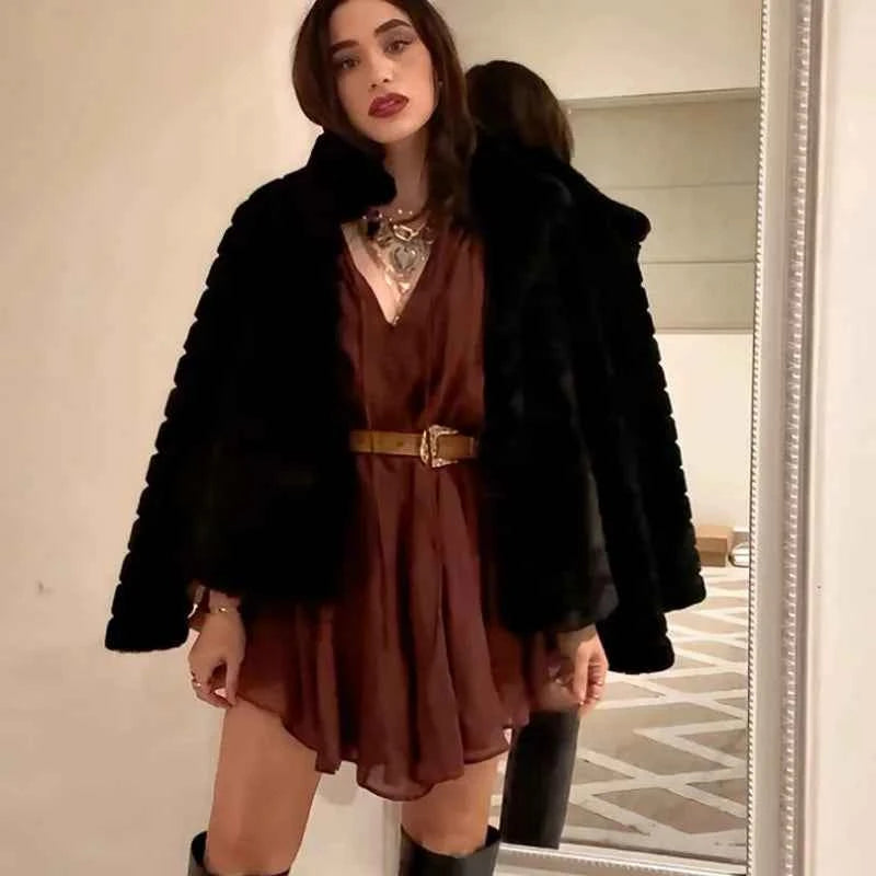 HXAO Woman 2025 Dress Ruffle Long Sleeve Mini Dress Summer Tie Fairy Short Dresses For Women Pleated Elegant Party Dresses 088