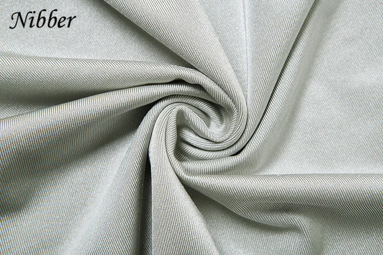 Nibber Irregular Hollow Dress Women Ruched Diagonal Collar Shorts Sleeve Waistless Slits Street Trend Temperament Long Bodycon
