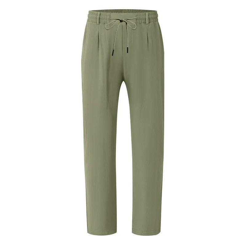 Men's Loose Casual Loose Straight Linen Naples Gurg Breathable Pants Men Clothing Trousers Traf Homme Pantalones Sweatpants