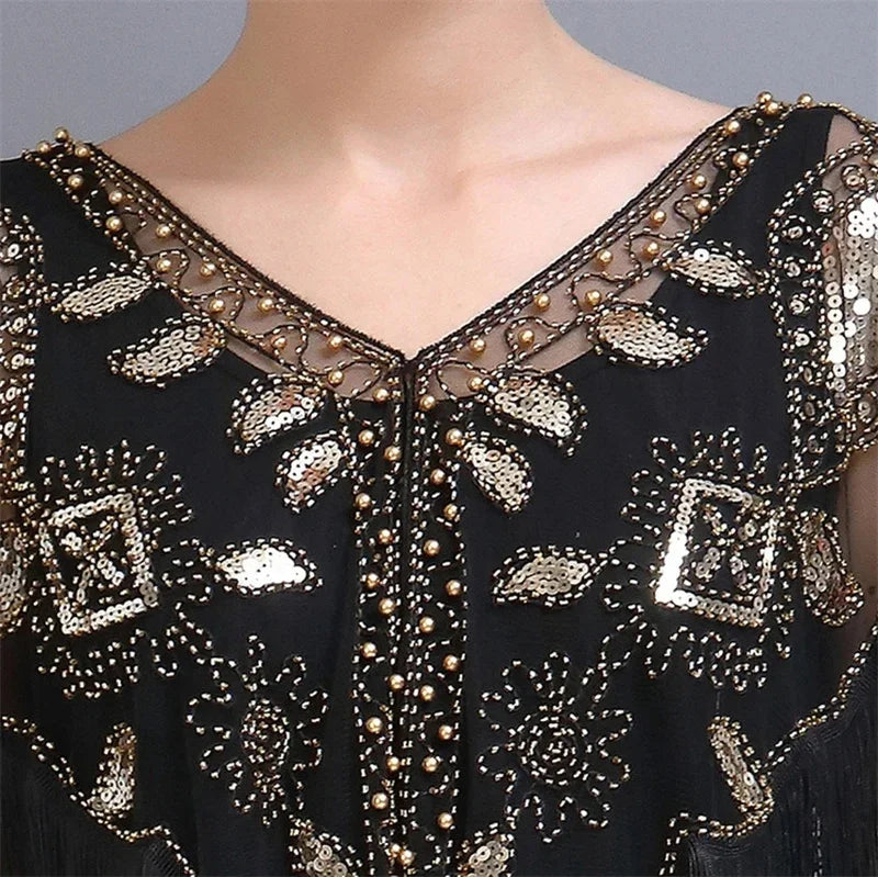 Summer Sequins Tassels Poncho Women Coat Party Outfits Cape Mesh Jacket Ladies Cloak Shawls Casaco Outerwear Wraps Woman Clothes