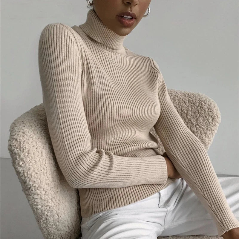 Heliar Women Fall Turtleneck Sweater Knitted Soft Pullovers Cashmere Jumpers Basic Soft Sweaters For Women 2026 Autumn Winter