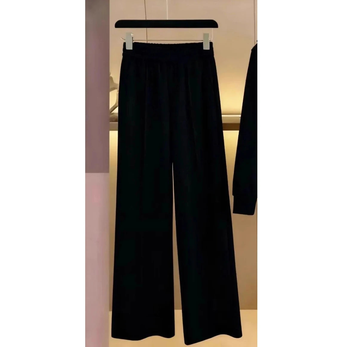 Women's Fleece Lined Thick Casual Sports Suit Set Hoodie Jacket Wide Leg Pants Two Piece Set Autumn Winter Fashion New Style
