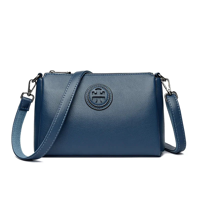Versatile PU Crossbody Bag for Women Stylish High Quality Brand Design Zipper Solid Color Pattern Casual Daily Use Shoulder Bag