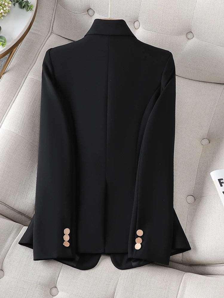 Blazer feminino bege café preto feminino trabalho negócios usar jaqueta fina