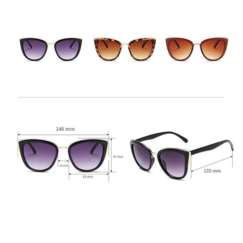 New Fashion Sunglasses Women High Quality Retro Sun Glasses Women Classic Cat Eyes Women And Men Luxury Eyeglass UV400 - CRAVO ROSE