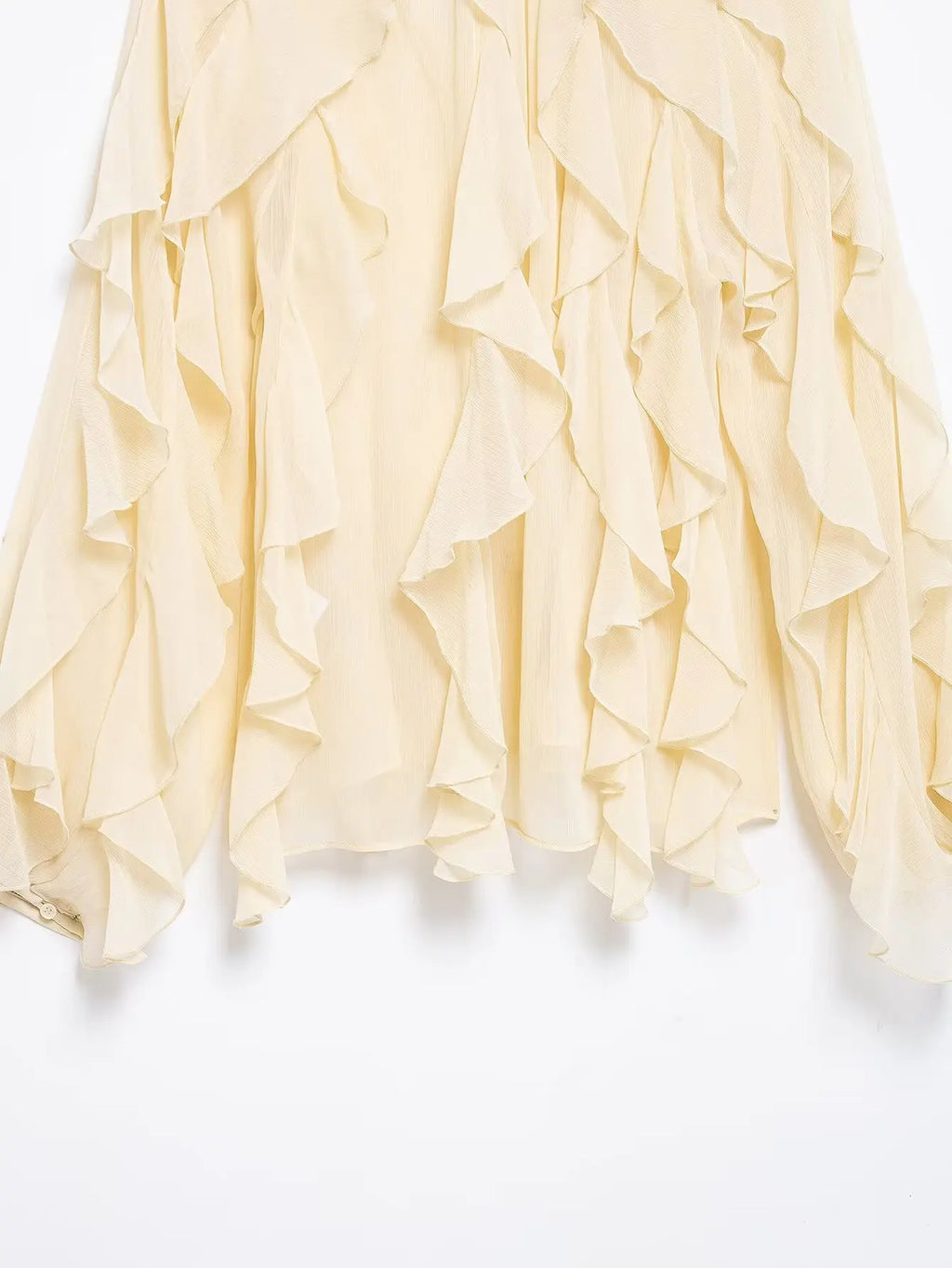 Camisa feminina casual com babados, solta, com cadarço, decote em V, blusas femininas para primavera de 2025