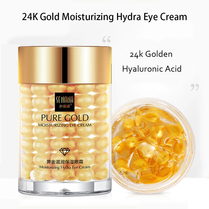 Conjunto de cuidados com a pele 24K Gold Niacinamida Soro Facial Antienvelhecimento Produtos para a Pele Remover Olheiras Creme de Colágeno para os Olhos Kit de Cuidados com a Pele