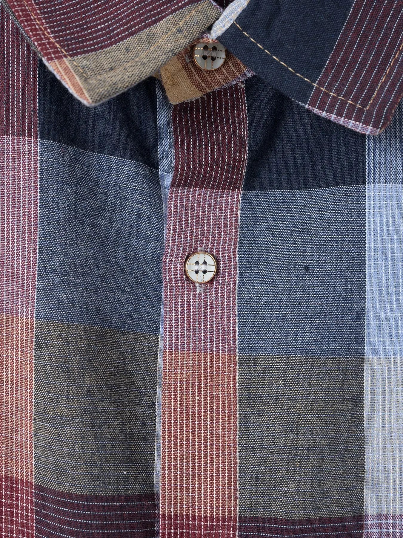 2024 Cross Border Amazon Summer New Plaid Shirt Summer Men's Short Sleeve Lapel Youth Casual Short Sleeve Men's Shirt