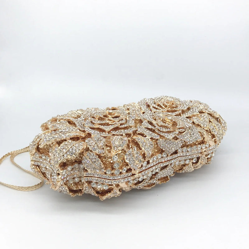 Crystal Wedding Bridal Evening Clutch Purse silvery/Gold Rhinestone Women's Dinner Party Purse Diamond Cocktail Handbags 2025