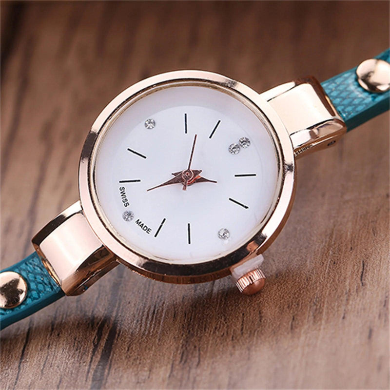 Women watch Fashion Multilayer Rhinestone Round Pendant Quartz Bracelet Wrist Watch montre femme Ladies Dress Watches Gif - CRAVO ROSE