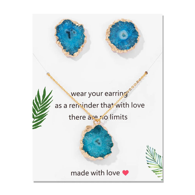 Healing Natural Stone Necklaces With Interchangeable Mineral Quartzs Pendant Necklaces For Women Balance Protection Card Jewelry