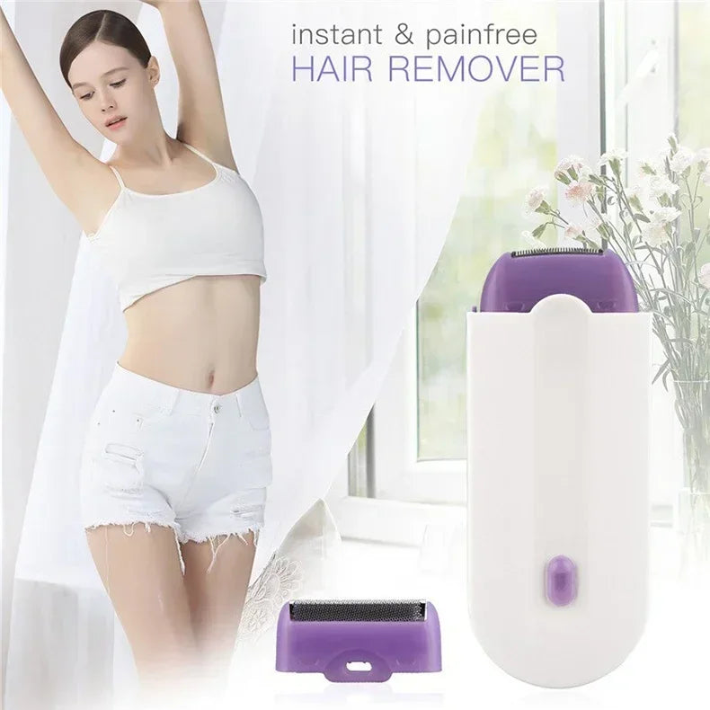 Depilador elétrico Barbeador elétrico Mini recarregável Remove pelos sem dor Depilador facial para rosto e corpo