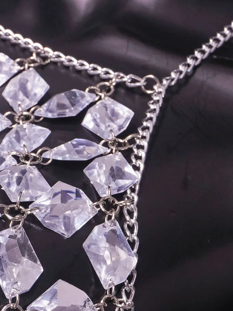 Sexy Open-Back Tank Top Women's Clothing Handmade Jewelry Patching Hot Sale Cross-Border E-commerce Wholesale Z21483