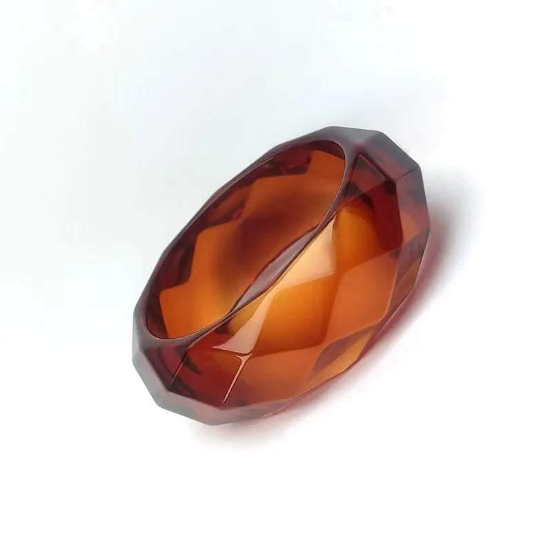 Vintage Irregular Resin Acrylic Chunky Bangles for Women Exaggerated Geometric Metal Charm Bracelets Party Jewelry Gifts