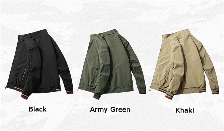 Varsity Jacket Men Windbreaker Double-sided Wear Jackets Men Baseball Jacket Hip Hop Streetwear Coat Solid Color