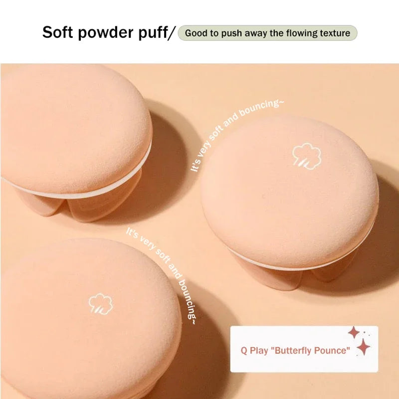 Air Cushion BB Cream Borboleta Pó Puff Base Hidratante Corretivo Clareador Controle de Oleosidade Maquiagem À Prova D'água Cosméticos