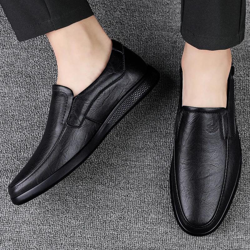 CLOHOO brand special edition two layer cowhide rubber sole handmade shoes business casual leather shoes men - CRAVO ROSE