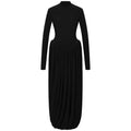 Tuularose Red Hollow Dress Women High Waist Sexy Backless Long Sleeve Gathered Dress Summer Patchwork Retro Party Evening Dress